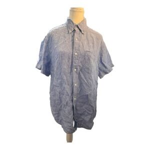 J.Crew Men’s Irish Linen Short Sleeve Button-Down Shirt – Size M